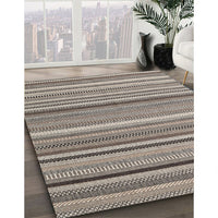 Contemporary Tan Brown Modern Rug, con2411