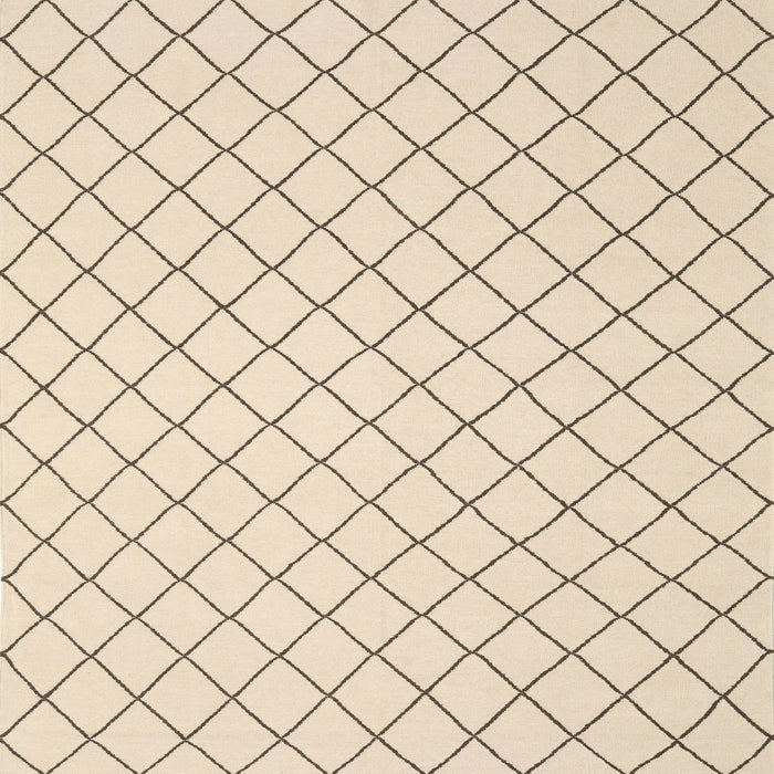 Sideview of Machine Washable Contemporary Navajo White Rug, wshcon2415