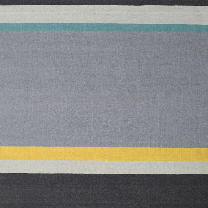 Square Contemporary Dark Gray Modern Rug, con2416