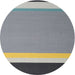 Square Machine Washable Contemporary Dark Gray Rug, wshcon2416