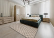 Machine Washable Contemporary Tan Brown Rug in a Bedroom, wshcon2417