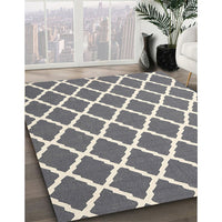 Contemporary Gray Trellis Rug, con2418