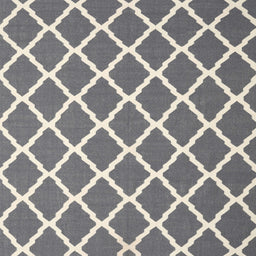 Square Contemporary Gray Trellis Rug, con2418