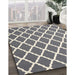 Contemporary Gray Trellis Rug in Family Room, con2418