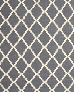 Contemporary Gray Trellis Rug, con2418