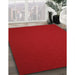 Machine Washable Contemporary Red Rug in a Family Room, wshcon241