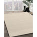 Contemporary Desert Sand Beige Solid Rug in Family Room, con2422