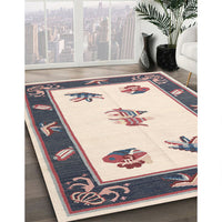 Contemporary Mauve Taupe Purple Southwestern Rug, con2424