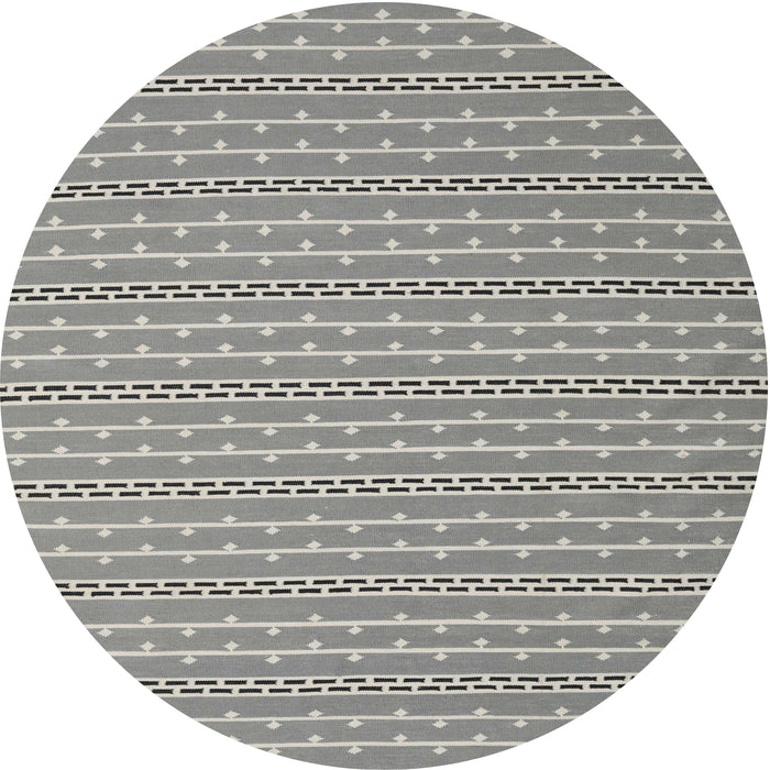 Sideview of Contemporary Dark Gray Modern Rug, con2425