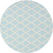 Sideview of Contemporary Light Steel Blue Trellis Rug, con2427