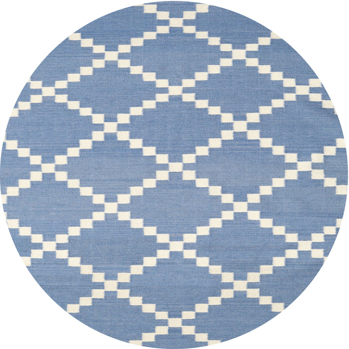 Sideview of Contemporary Light Steel Blue Modern Rug, con2428