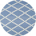 Sideview of Contemporary Light Steel Blue Modern Rug, con2428