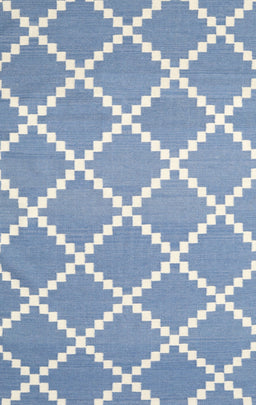 Contemporary Light Steel Blue Modern Rug, con2428