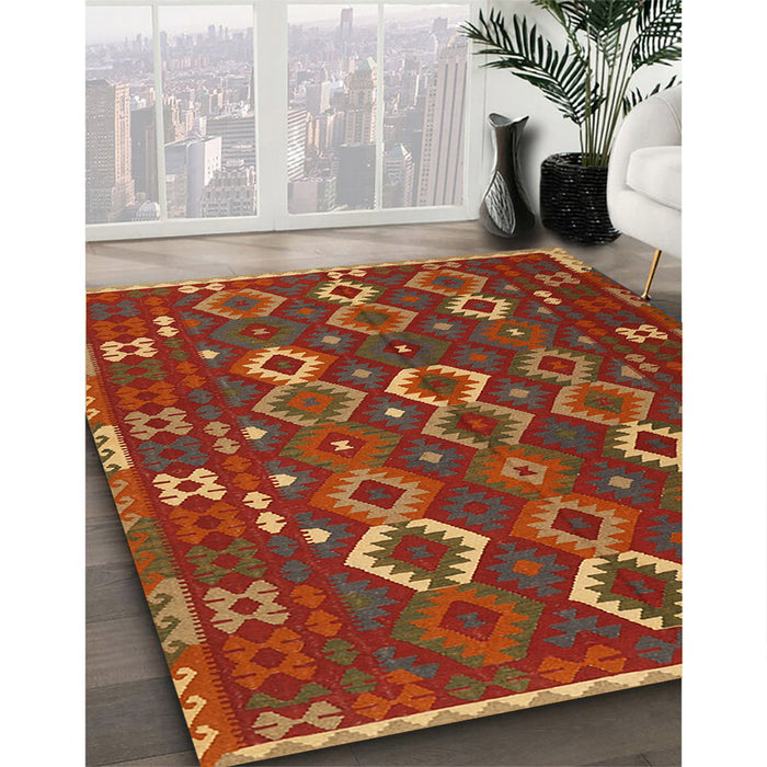 Machine Washable Contemporary Light Brown Rug in a Family Room, wshcon2432