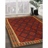 Contemporary Saddle Brown Oriental Rug, con2433