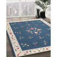 Contemporary Dark Gray Modern Rug, con2434