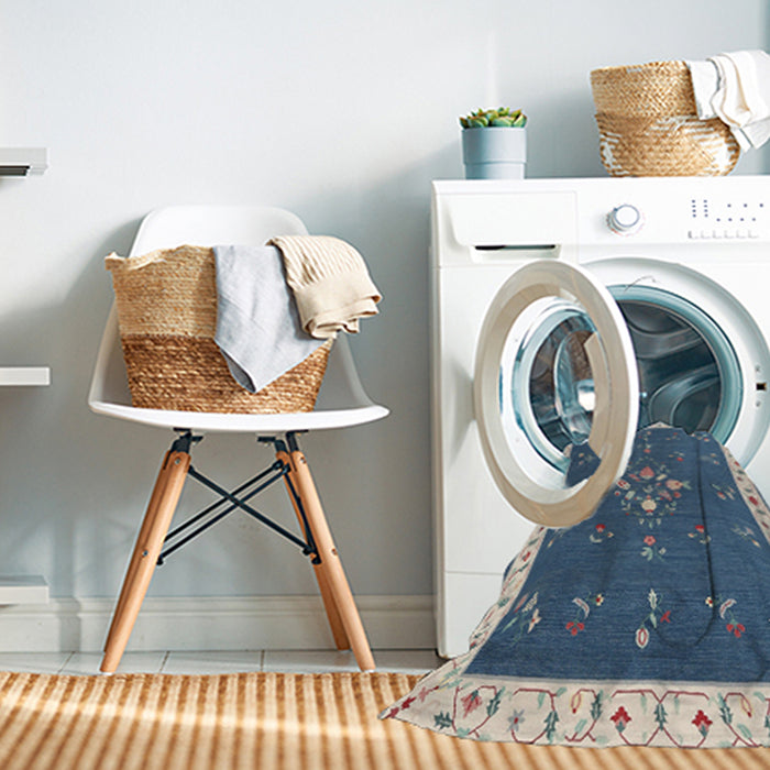 Machine Washable Contemporary Dark Gray Rug in a Washing Machine, wshcon2434