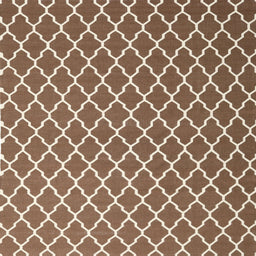 Square Contemporary Sienna Brown Trellis Rug, con2435