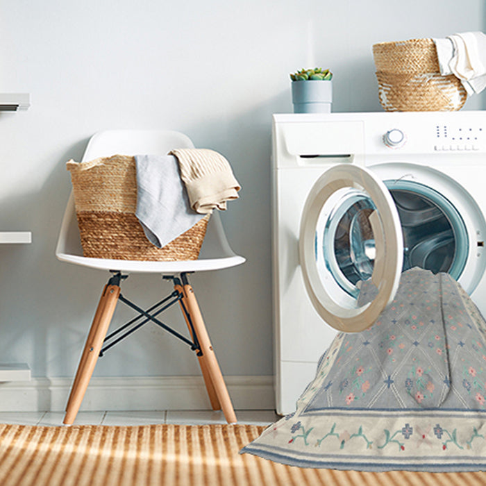 Machine Washable Contemporary Dark Gray Rug in a Washing Machine, wshcon2436