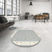 Round Machine Washable Contemporary Dark Gray Rug in a Office, wshcon2436