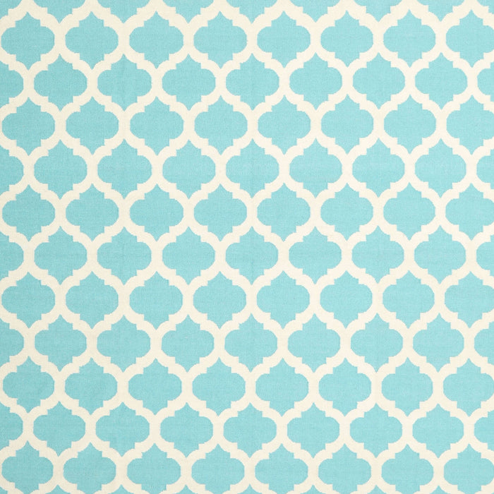 Contemporary Sky Blue Trellis Rug, con2437