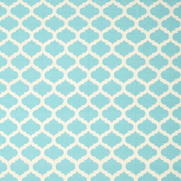 Square Contemporary Sky Blue Trellis Rug, con2437