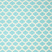 Square Contemporary Sky Blue Trellis Rug, con2437