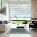 Square Machine Washable Contemporary Green Rug in a Living Room, wshcon2438