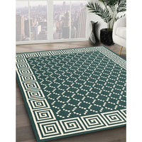 Contemporary Green Modern Rug, con2438