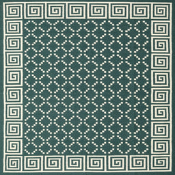 Sideview of Machine Washable Contemporary Green Rug, wshcon2438