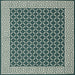 Sideview of Machine Washable Contemporary Green Rug, wshcon2438