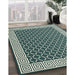 Machine Washable Contemporary Green Rug in a Family Room, wshcon2438