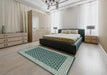 Machine Washable Contemporary Green Rug in a Bedroom, wshcon2438