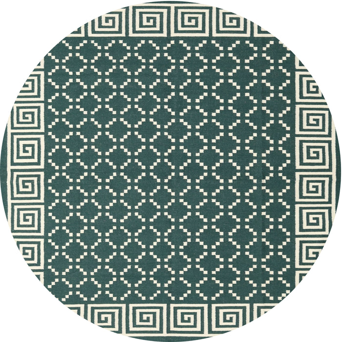 Sideview of Contemporary Green Modern Rug, con2438