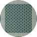 Sideview of Contemporary Green Modern Rug, con2438