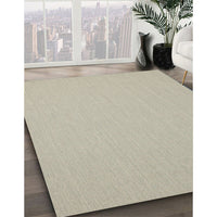 Contemporary Tan Brown Solid Rug, con243