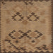 Square Contemporary Saddle Brown Southwestern Rug, con2440