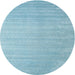 Square Machine Washable Contemporary Sky Blue Rug, wshcon2441