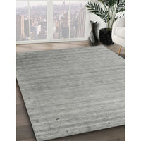 Contemporary Dark Gray Modern Rug, con2442