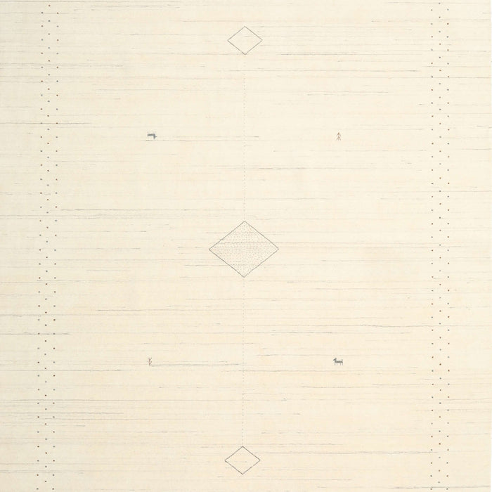 Contemporary Peach Beige Solid Rug, con2443