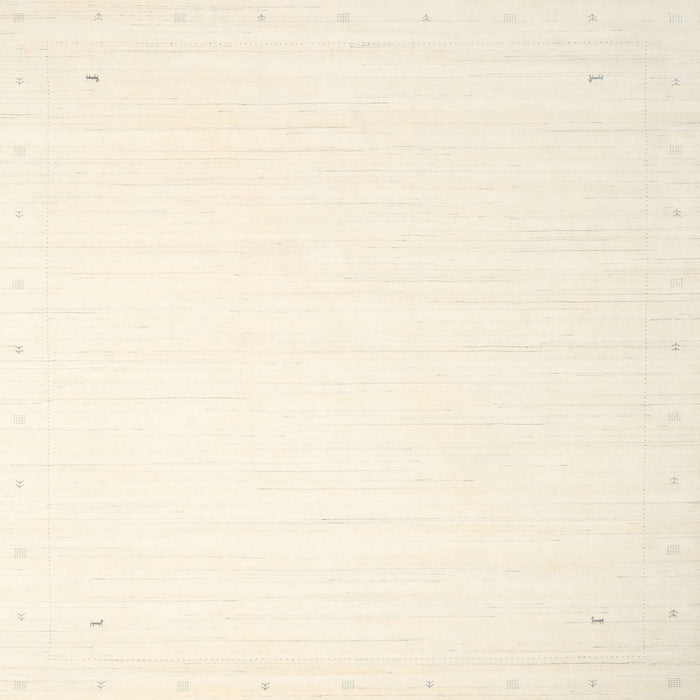 Square Contemporary Beige Solid Rug, con2445