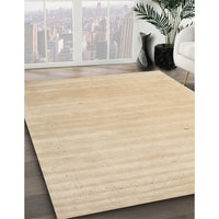 Contemporary Brown Solid Rug, con2446