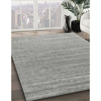 Contemporary Dark Gray Modern Rug, con2447