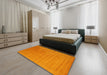 Machine Washable Contemporary Dark Orange Rug in a Bedroom, wshcon2448