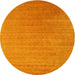 Sideview of Contemporary Dark Orange Modern Rug, con2448