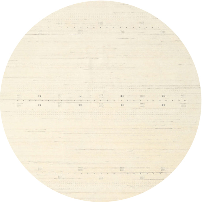 Sideview of Contemporary Peach Beige Solid Rug, con2450