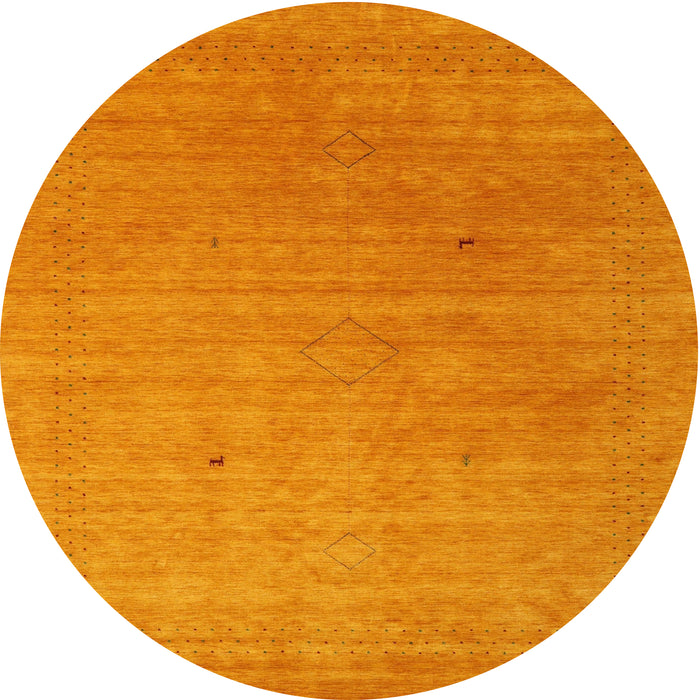Square Machine Washable Contemporary Dark Orange Rug, wshcon2451