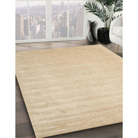 Contemporary Brown Solid Rug, con2453