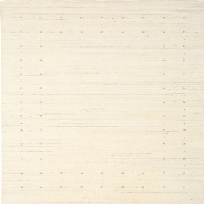 Square Contemporary Beige Solid Rug, con2454