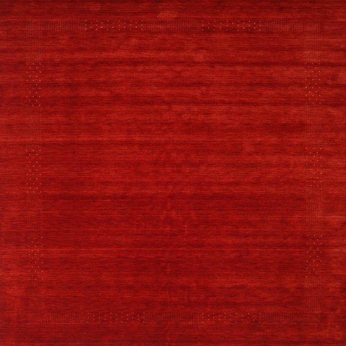 Square Contemporary Neon Red Modern Rug, con2455